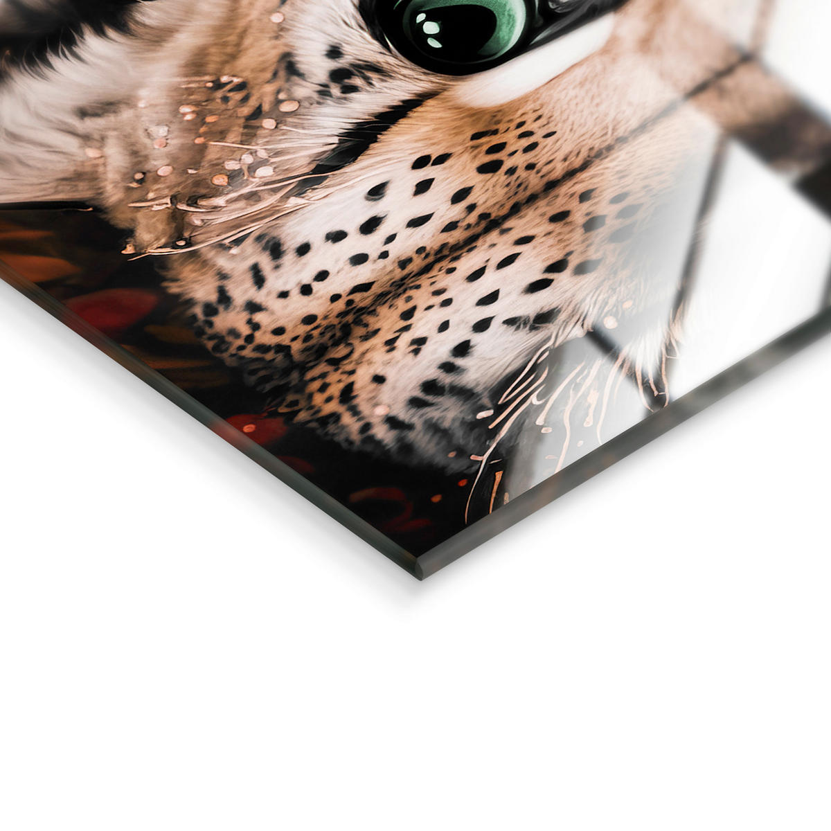 GLASBILD 120/80 cm  - Multicolor, Basics, Glas/Papier (120/80cm)