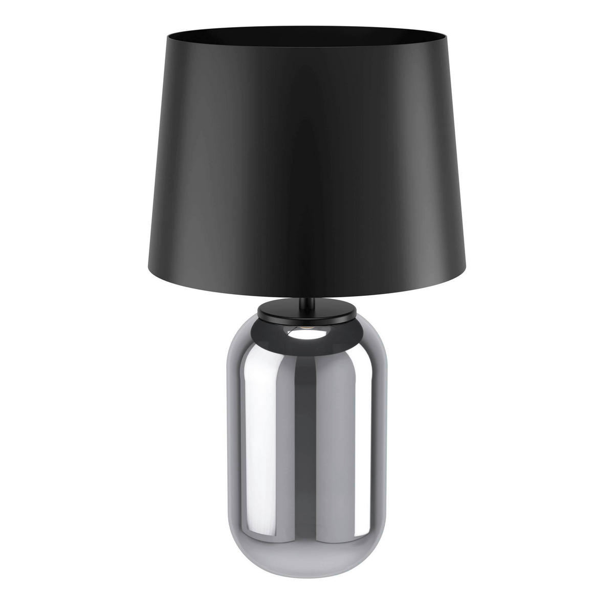 TISCHLEUCHTE 35/61 cm   - Schwarz, Basics, Glas/Metall (35/61cm)