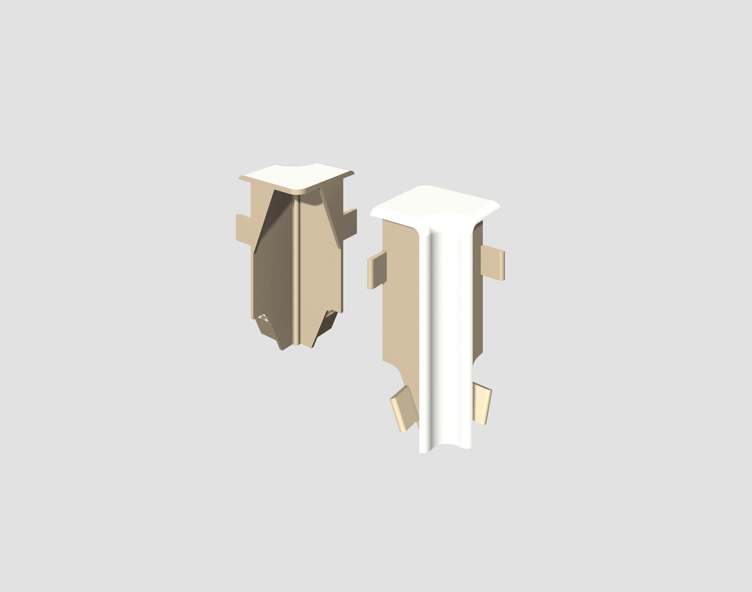 Innenecke Weiß Weiß  - Weiß, KONVENTIONELL, Kunststoff (1.6/0.7/5.9cm) - Egger Holzwerkstoffe