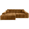 ECKSOFA in Bouclé Goldfarben  - Goldfarben/Schwarz, Modern, Kunststoff/Textil (152/301cm) - Livetastic