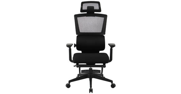 CHEFSESSEL  in Netzbespannung Schwarz  - Schwarz, KONVENTIONELL, Kunststoff/Textil (70/117,5/125/69cm) - Novel