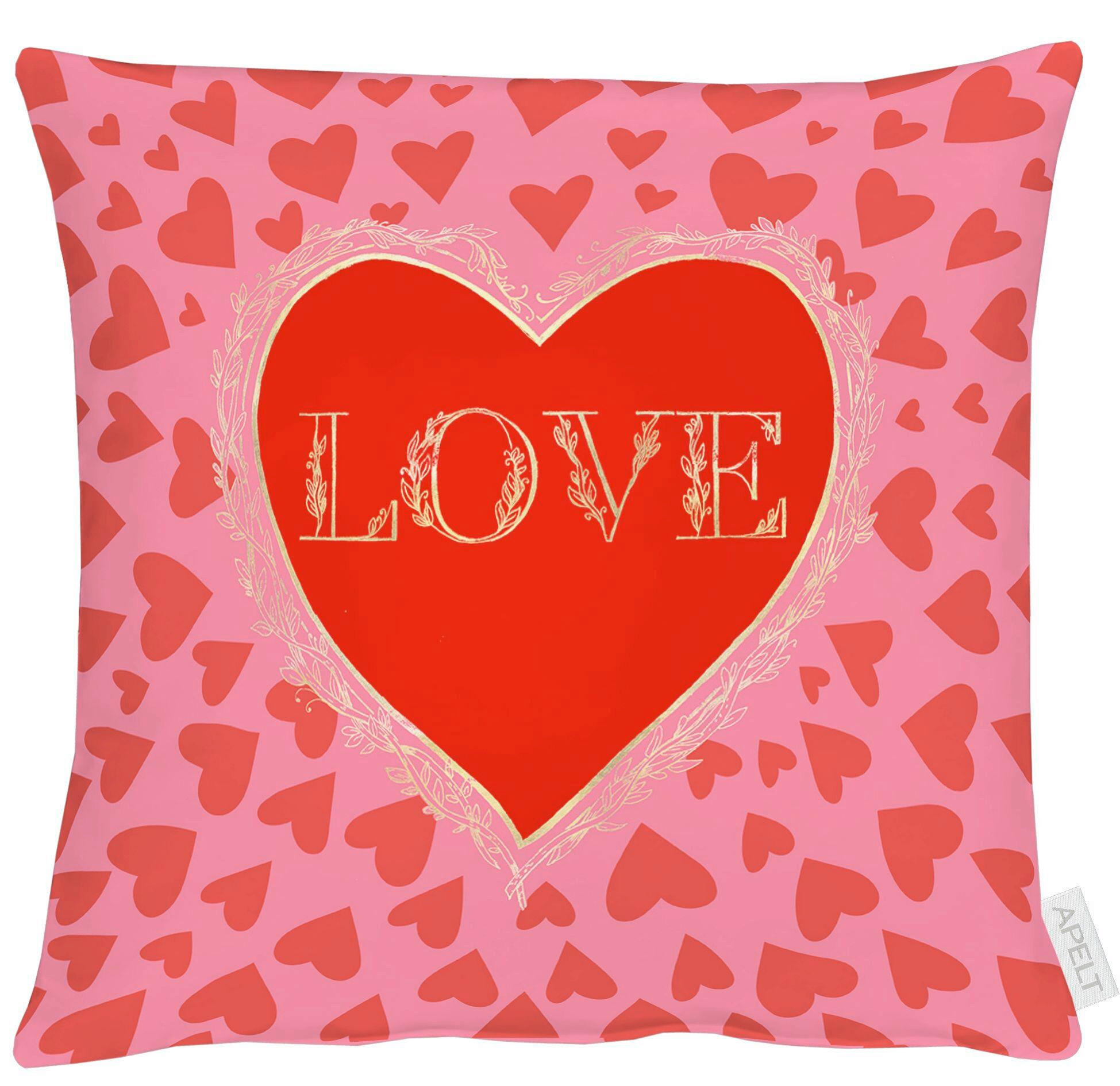 DEKORAČNÍ POLŠTÁŘ 39/39 cm - pink/světle červená, Basics, textil (39/39cm) - Apelt