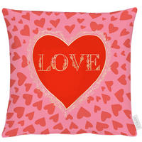 DEKORAČNÍ POLŠTÁŘ 39/39 cm - pink/světle červená, Basics, textil (39/39cm) - Apelt