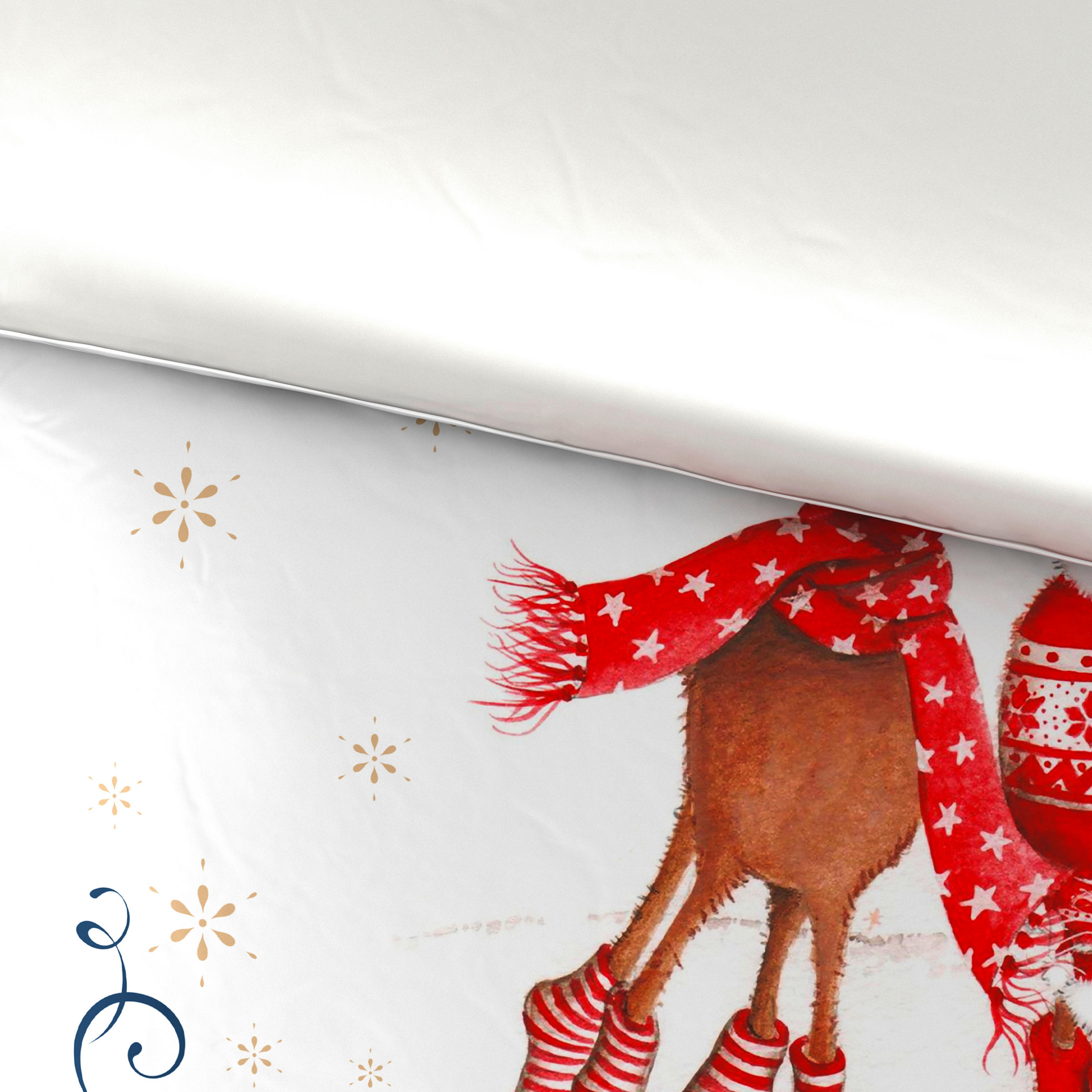 POSTELJINA SA DVA LICA FRUU 140/200 cm saten crvena, bela - bela/crvena, Osnovno, tekstil (140/200cm) - X-Mas
