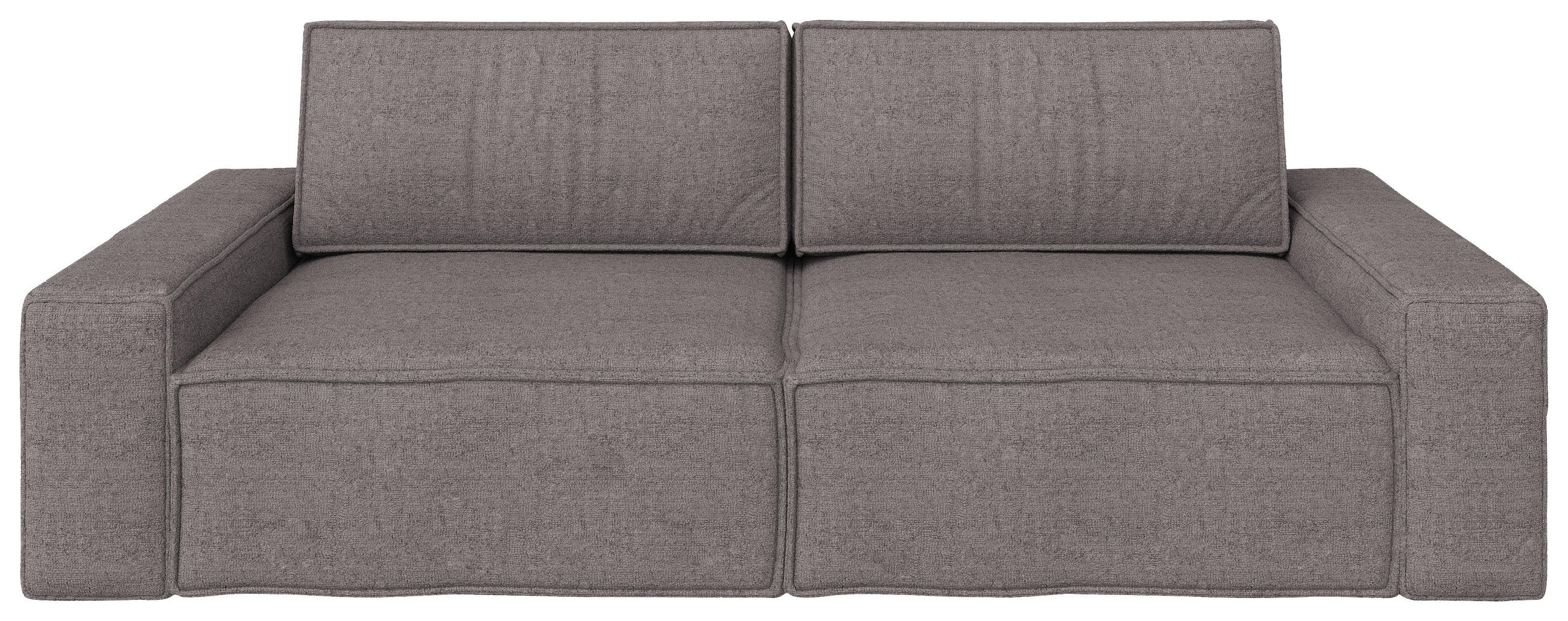 SCHLAFSOFA Webstoff Dunkelgrau  - Dunkelgrau/Schwarz, KONVENTIONELL, Kunststoff/Textil (256/83/115cm) - Carryhome