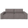 SCHLAFSOFA Webstoff Dunkelgrau  - Dunkelgrau/Schwarz, KONVENTIONELL, Kunststoff/Textil (256/83/115cm) - Carryhome