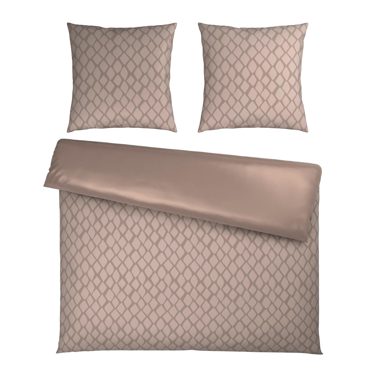 WENDEBETTWÄSCHE STRIPES DK Satin 200/200 cm  - Beige, Design, Textil (200/200cm) - Dieter Knoll