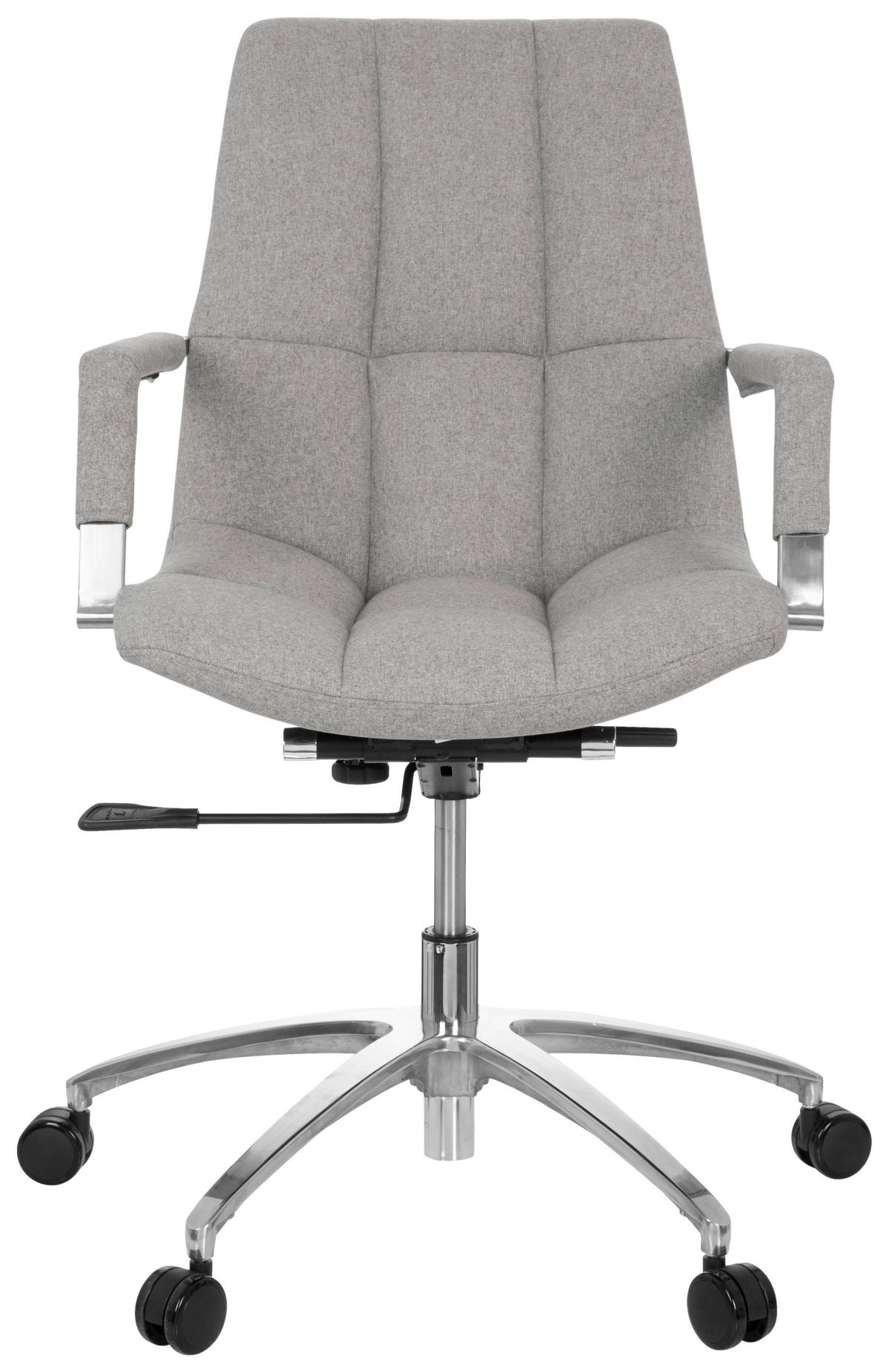 OTOČNÁ ŽIDLE, plochá tkanina, barvy stříbra, světle šedá - barvy stříbra/světle šedá, Moderní, kov/textil (58/102/60cm) - MID.YOU