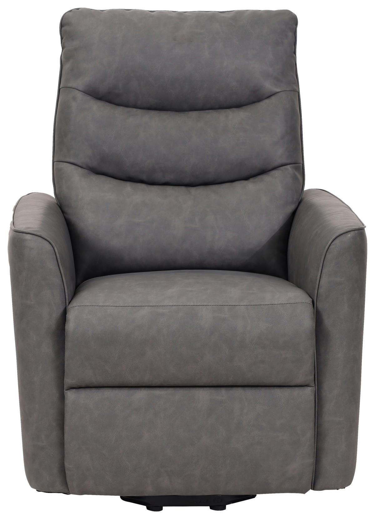FERNSEHSESSEL in Lederlook Grau  - Schwarz/Grau, Konventionell, Textil/Metall (76/105/88cm) - MID.YOU