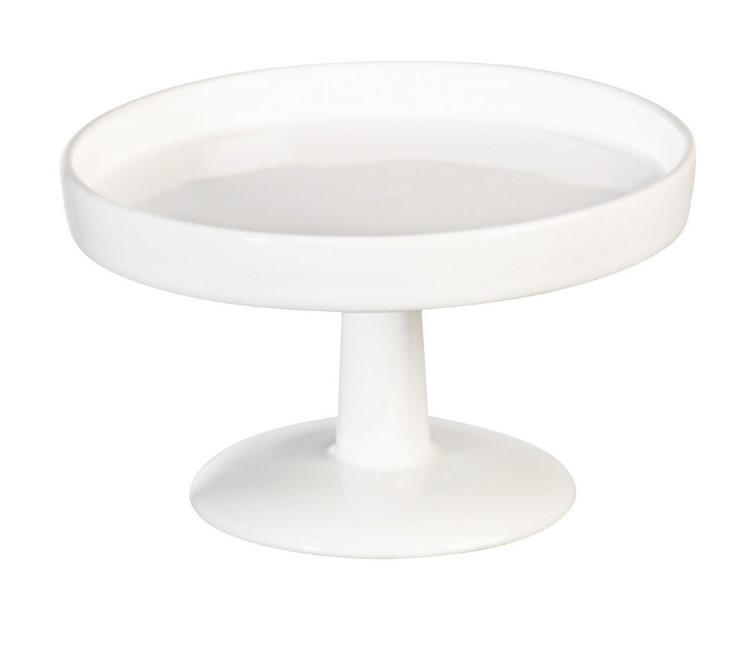 TORTENPLATTE   - Weiss Hochglanz, Basics, Keramik (28/14,5cm) - ASA