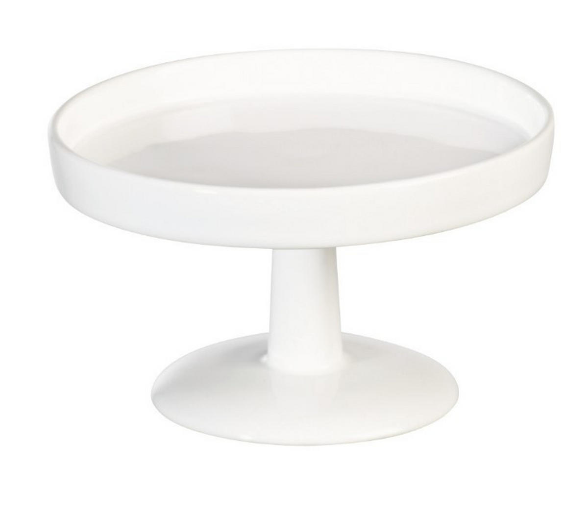 TORTENPLATTE   - Weiss Hochglanz, Basics, Keramik (28/14,5cm) - ASA