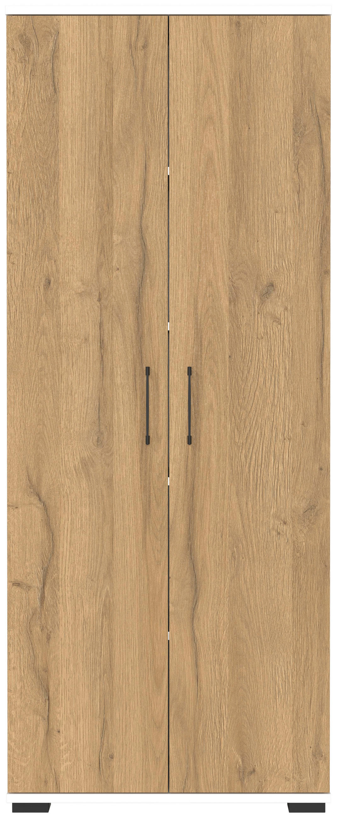 AKTENSCHRANK Weiß, Eichefarben  - Eichefarben/Weiß, MODERN, Holzwerkstoff (80/200/40cm) - Germania