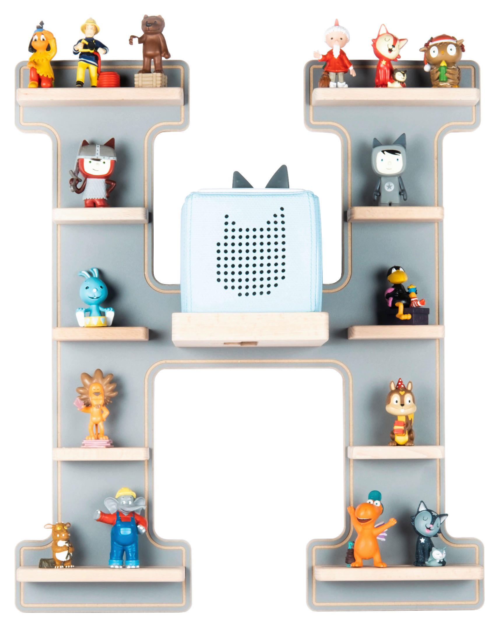 KINDERREGAL  - Grau, Modern, Holzwerkstoff (46/54/19cm) - MID.YOU