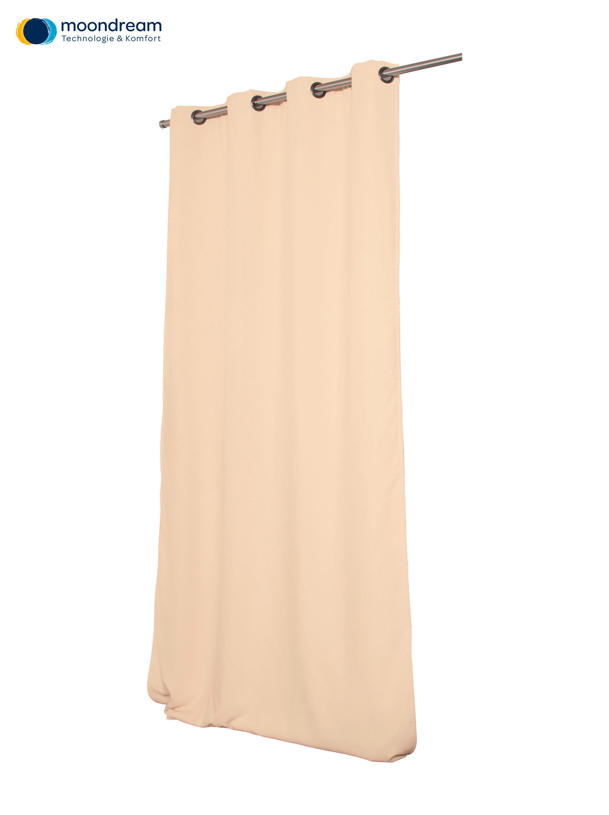 VERDUNKELUNGSVORHANG - Creme, Design, Textil (145/260cm)