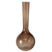 VASE  - Braun, Basics, Glas (14,5/35cm) - Ambia Home