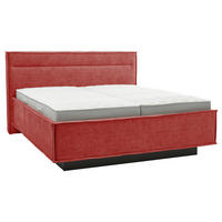 POLSTERBETT 180/200 cm,  in Rot, gepolstertes Kopfteil, Bettkasten, Lattenroste, Matratzen, H3 + H4 = fest + sehr fest  - Schieferfarben/Rot, Design, Textil (180/200cm) - Musterring
