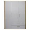 BABYKLEIDERSCHRANK Lilly  - Eiche Artisan/Grau, Basics, Holzwerkstoff/Kunststoff (138/189/51cm)