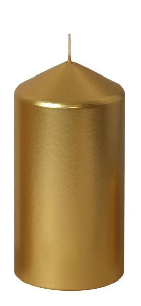 STUMPENKERZE  - Goldfarben, KONVENTIONELL (7,7cm) - Steinhart