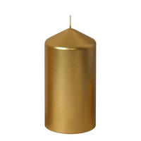 STUMPENKERZE  - Goldfarben, KONVENTIONELL (7,7cm) - Steinhart