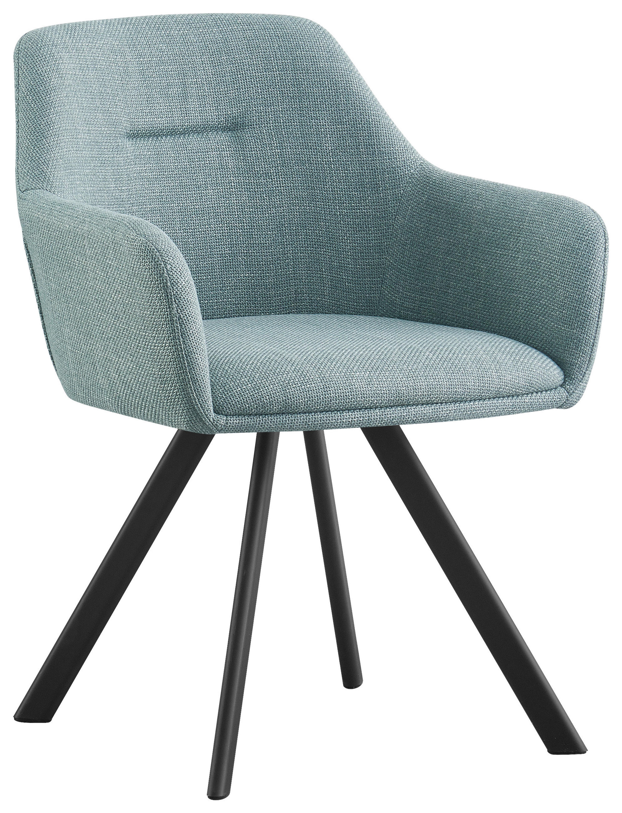 ŽIDLE S PODRUČKAMI, železo, tkaná látka, černá, jadeitově zelená - černá/jadeitově zelená, Design, kov/textil (58,5/78,5/60cm) - Hom`in