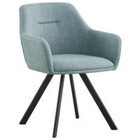 ŽIDLE S PODRUČKAMI, železo, tkaná látka, černá, jadeitově zelená - černá/jadeitově zelená, Design, kov/textil (58,5/78,5/60cm) - Hom`in