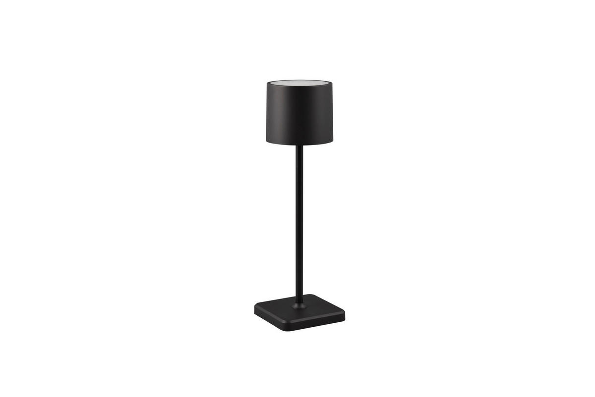 STOLNÍ LAMPA NA BATERIE, senzorový stmívač, 12,5/38 cm  - černá, Konvenční, plast (12,5/38cm)