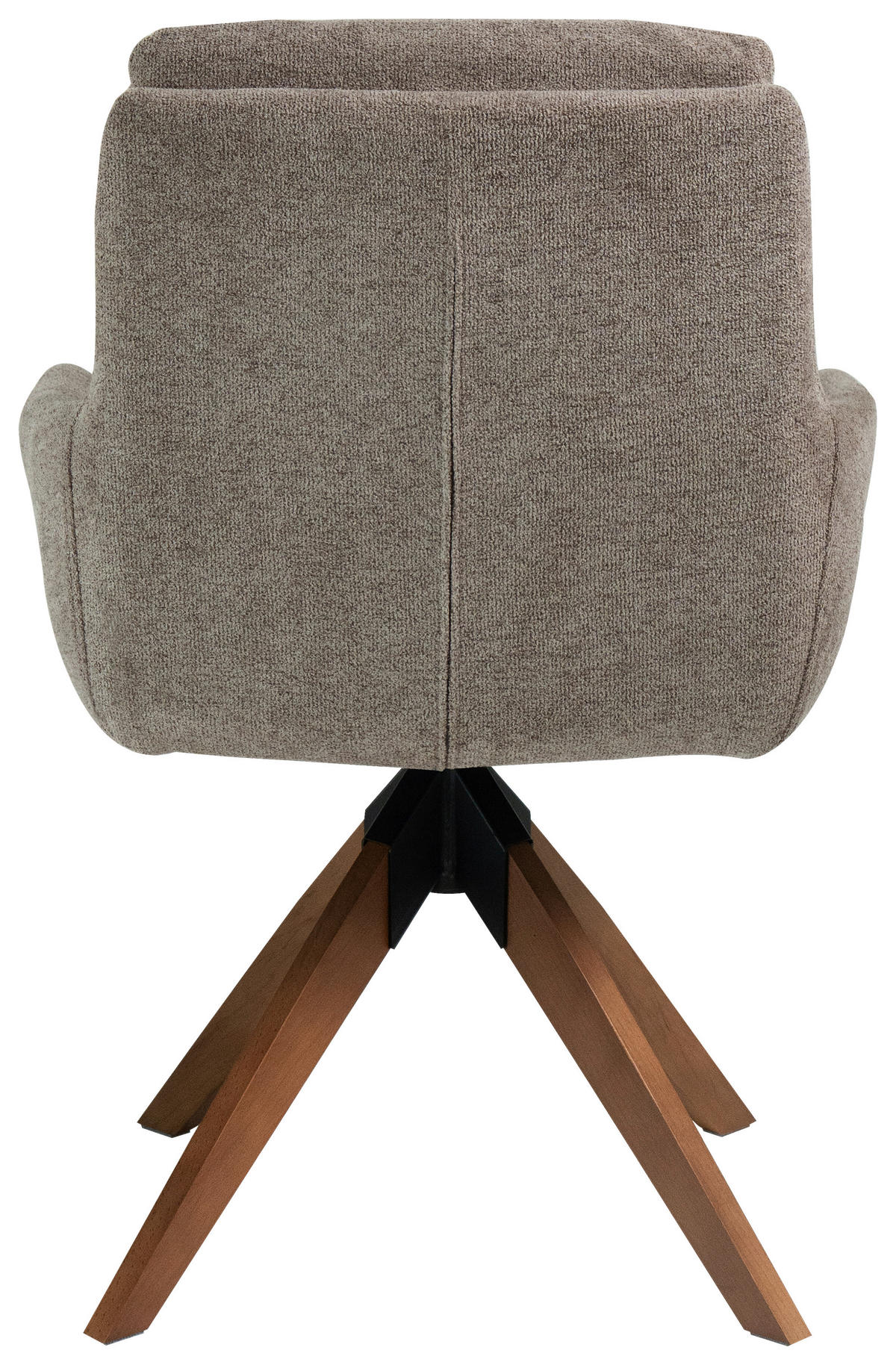 STOLICA S NASLONOM ZA RUKE  smeđa, boje oraha  drvo, metal, tekstil      - boje oraha/smeđa, Moderno, drvo/metal (59/91/64cm) - Livetastic