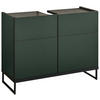 WASCHBECKENUNTERSCHRANK 80/59,4/31 cm  - Schwarz/Grün, Basics, Holzwerkstoff/Metall (80/59,4/31cm) - MID.YOU