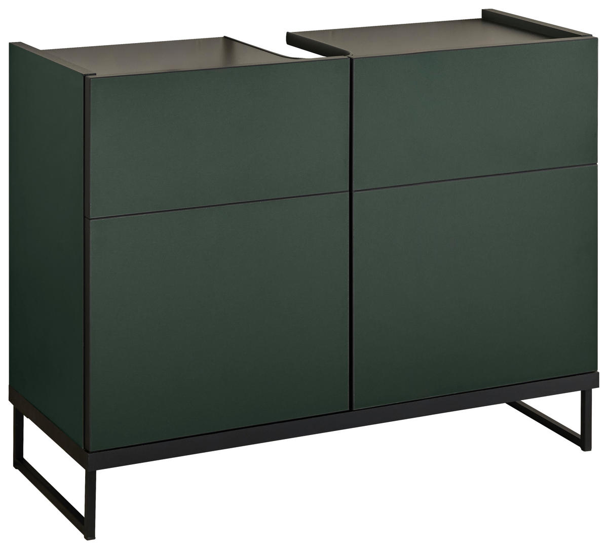WASCHBECKENUNTERSCHRANK 80/59,4/31 cm  - Schwarz/Grün, Basics, Holzwerkstoff/Metall (80/59,4/31cm) - MID.YOU