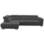 ECKSOFA  in Chenille Grau  207/301 cm  - Chromfarben/Grau, Design, Textil (207/301cm) - Xora