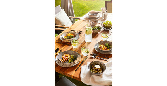 KOMBISERVICE Tokyo 30-teilig  - Schwarz/Weiß, Trend, Keramik - Novel