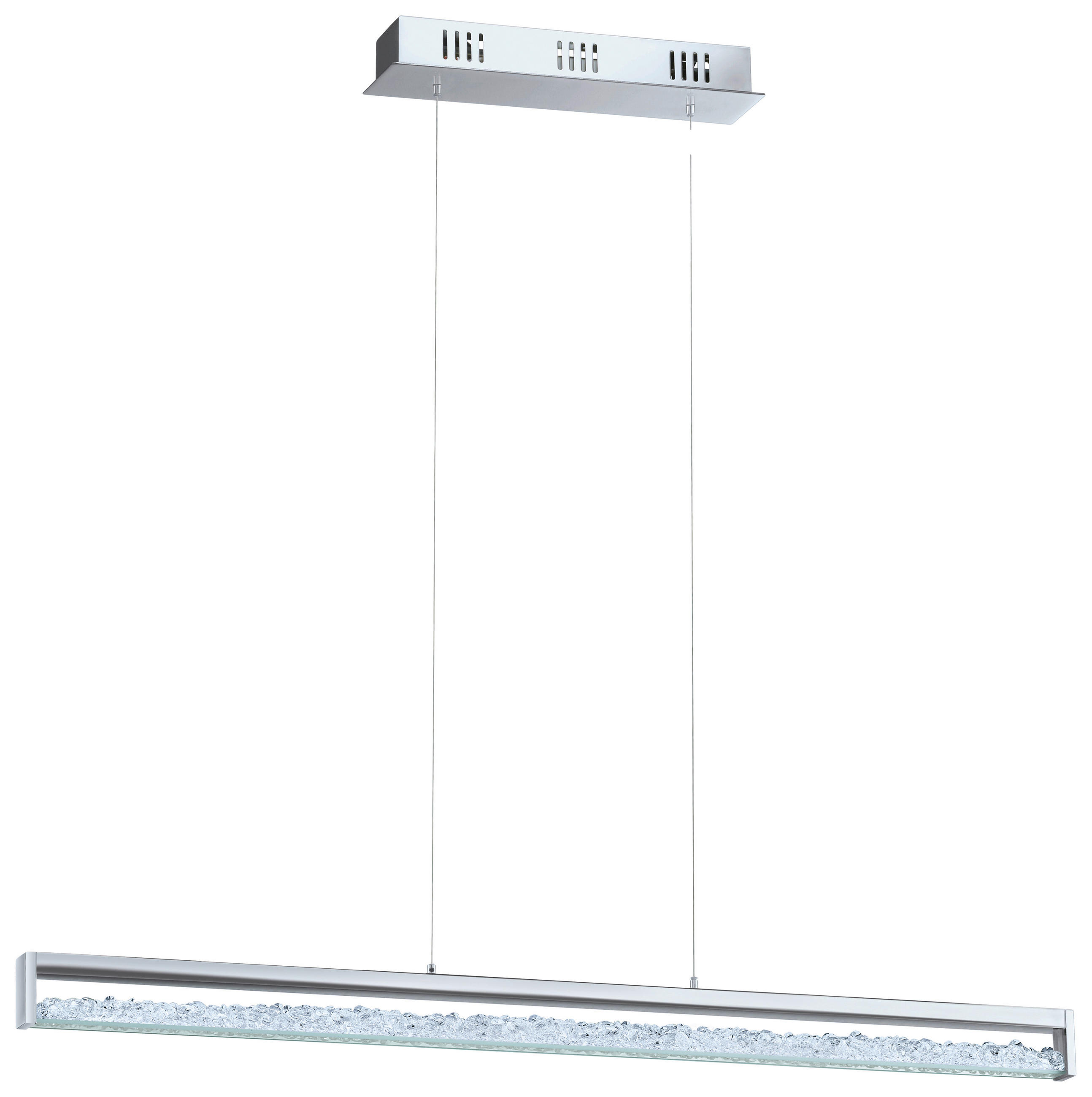 KRISTALL-HÄNGELEUCHTE 100/8/110 cm    - Klar/Chromfarben, Design, Glas/Metall (100/8/110cm) - Eglo
