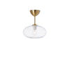 DECKENLEUCHTE Bullo 27/32 cm   - Klar/Messingfarben, KONVENTIONELL, Glas/Metall (27/32cm) - Belid