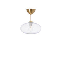 DECKENLEUCHTE Bullo 27/32 cm   - Klar/Messingfarben, KONVENTIONELL, Glas/Metall (27/32cm) - Belid
