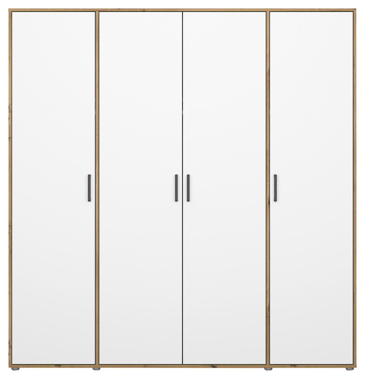 DREHTÜRENSCHRANK  in Weiß, Eiche Artisan  - Eiche Artisan/Weiß, MODERN, Holzwerkstoff/Kunststoff (187/194/53cm) - Rauch Möbel