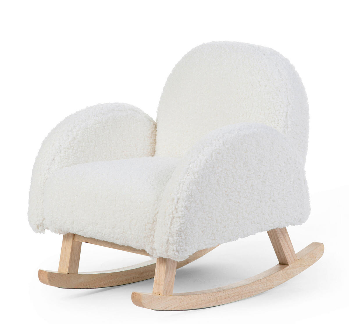 KINDER-SCHAUKELSTUHL - Buchefarben/Weiß, Basics, Holz/Kunststoff (55/54/47cm) - Childhome