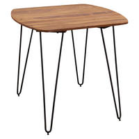 ÉTKEZŐASZTAL - fekete/sheesham, Modern, fa/fém (80/80/76cm) - MID.YOU