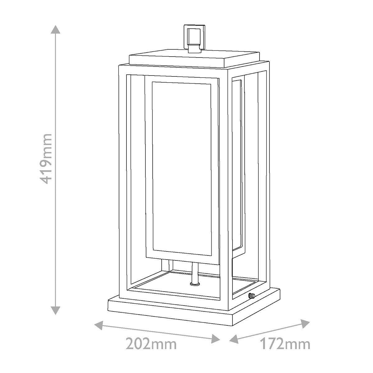 AUSSENSTEHLEUCHTE Hinkley 41,9/20,2/17,2 cm  - Schwarz, Design, Glas/Metall (41,9/20,2/17,2cm) - Elstead Lighting