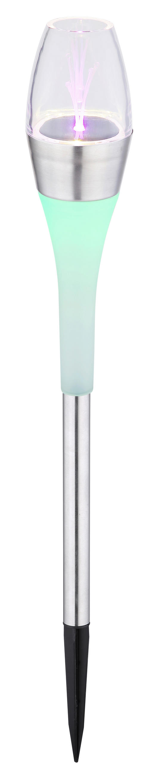 SVJETILJKA SOLARNA SOLAR  - boje oplemenjenog čelika/prozirno, Basics, metal/plastika (6,7/55cm)