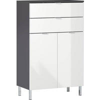 KOMMODE Germania 8531-569 GW-MAURESA  in 60/97/34 cm  - Chromfarben/Graphitfarben, KONVENTIONELL, Holzwerkstoff/Metall (60/97/34cm) - Germania