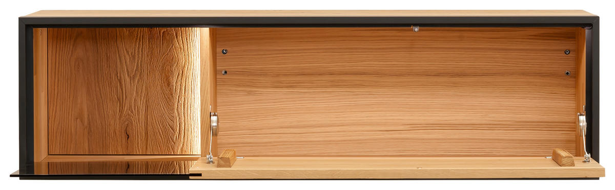 HÄNGEELEMENT Eichefarben  125/36/37 cm  - Eichefarben/Anthrazit, Design, Glas/Holz (125/36/37cm) - Schöner Wohnen