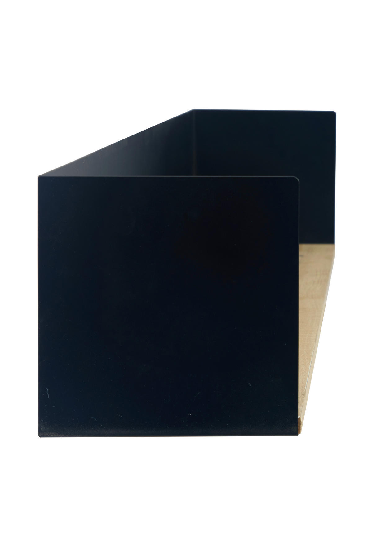 WANDREGAL Tanne furniert Naturfarben, Schwarz  - Schwarz/Naturfarben, Design, Holz/Holzwerkstoff (100/18/18cm) - MID.YOU