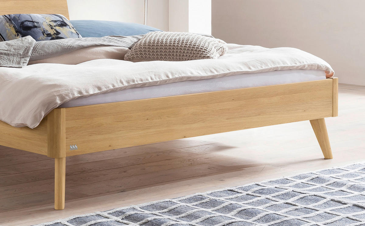 BETT 140/200 cm  in Eichefarben  - Eichefarben, Design, Holz (140/200cm) - Hasena