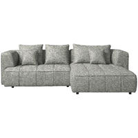 ECKSOFA Webstoff Greige  - Greige/Schwarz, Design, Kunststoff/Textil (288/188cm) - Welnova