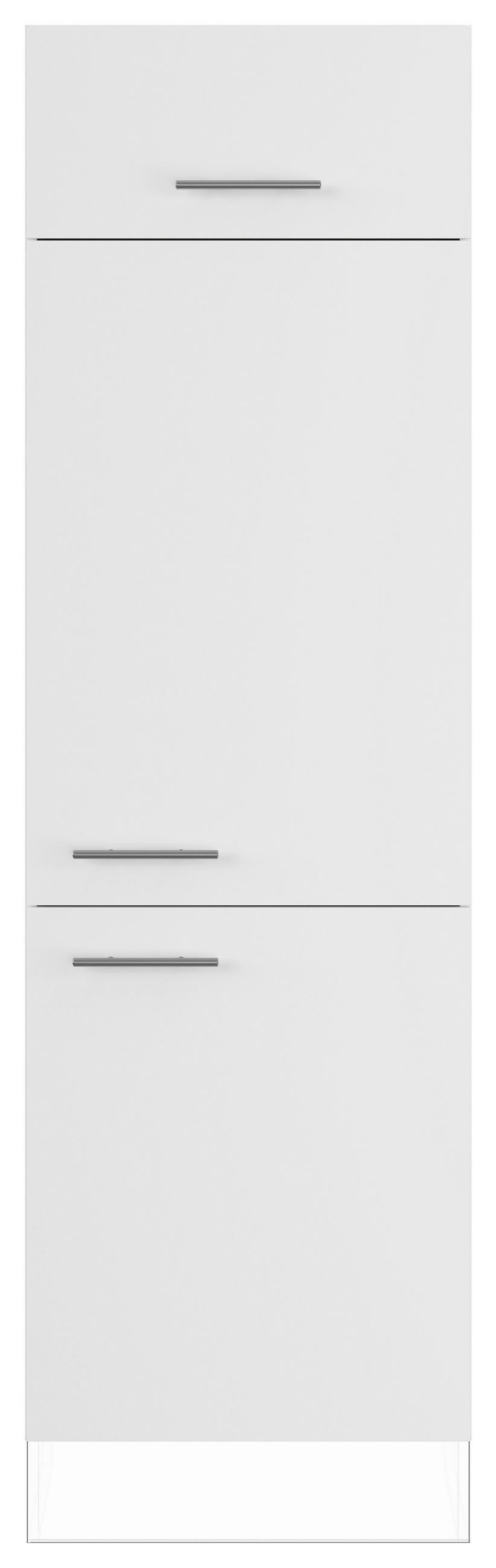 GERÄTEUMBAUSCHRANK 60/206,2/57,6 cm  in Weiß  - Edelstahlfarben/Weiß, Basics, Holzwerkstoff/Metall (60/206,2/57,6cm) - Impuls