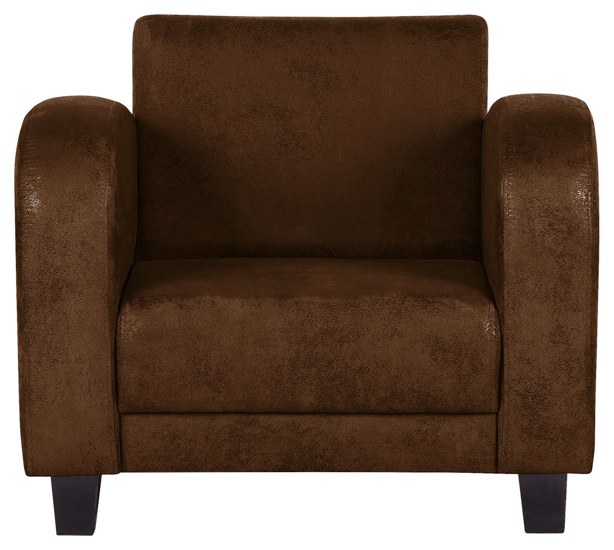 SITZGARNITUR in Lederlook Braun  - Dunkelbraun/Braun, Design, Textil (92/80/89cm) - Livetastic