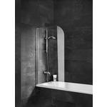 BADEWANNENFALTWAND - Chromfarben/Klar, Basics, Glas/Metall (80/140cm) - Novel