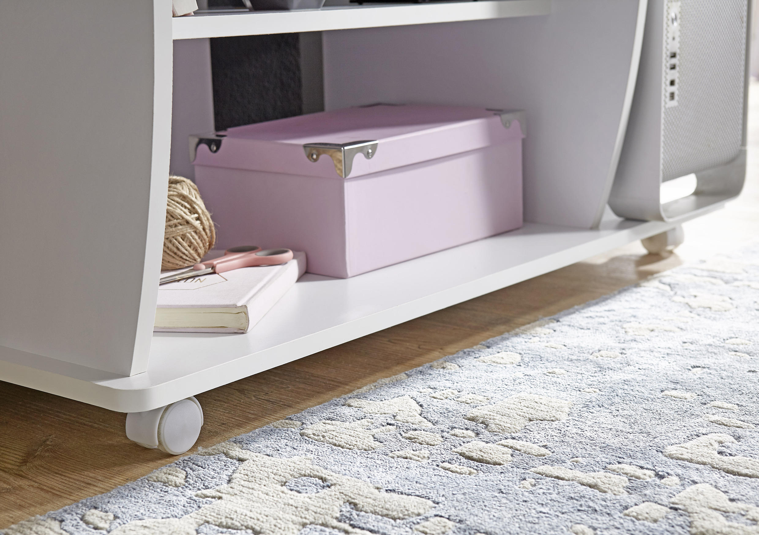 COMPUTERTISCH Weiß  - Weiß, KONVENTIONELL, Holzwerkstoff/Kunststoff (50/90/71cm) - MID.YOU