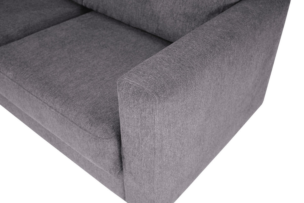 KANAPÉÁGY fa, fém, textil szürke  - fekete/szürke, Konventionell, textil/fa (178/85/90cm) - Xora