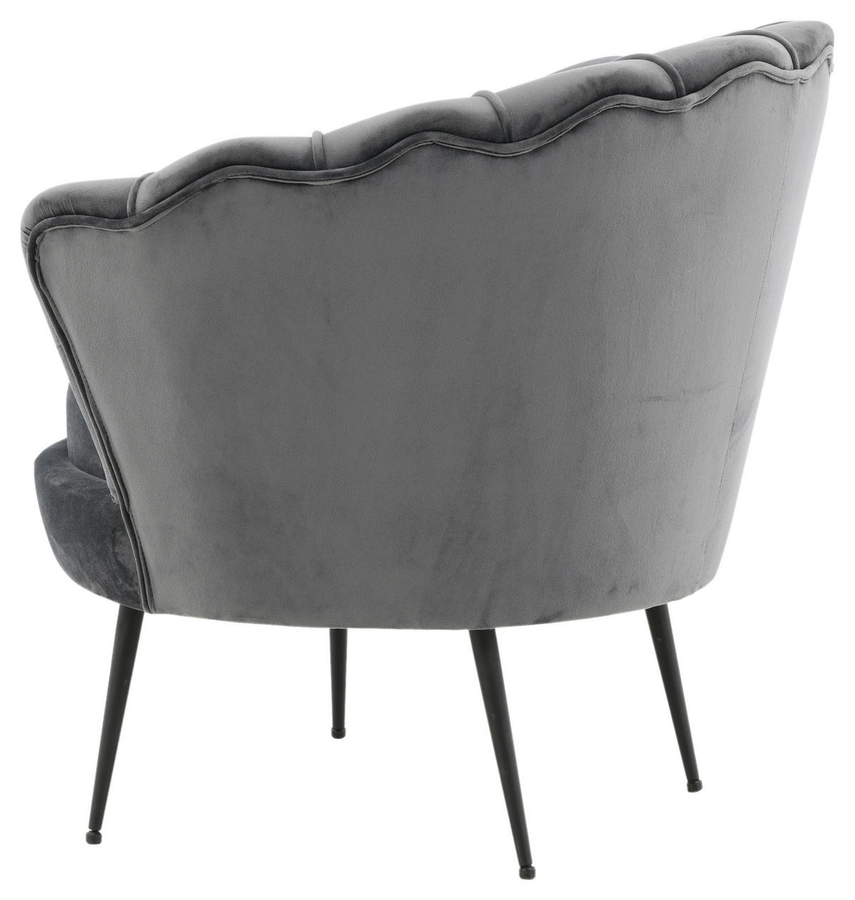 SESSEL in Schwarz, Dunkelgrau  - Dunkelgrau/Schwarz, Design, Textil/Metall (83/76/77cm) - Livetastic